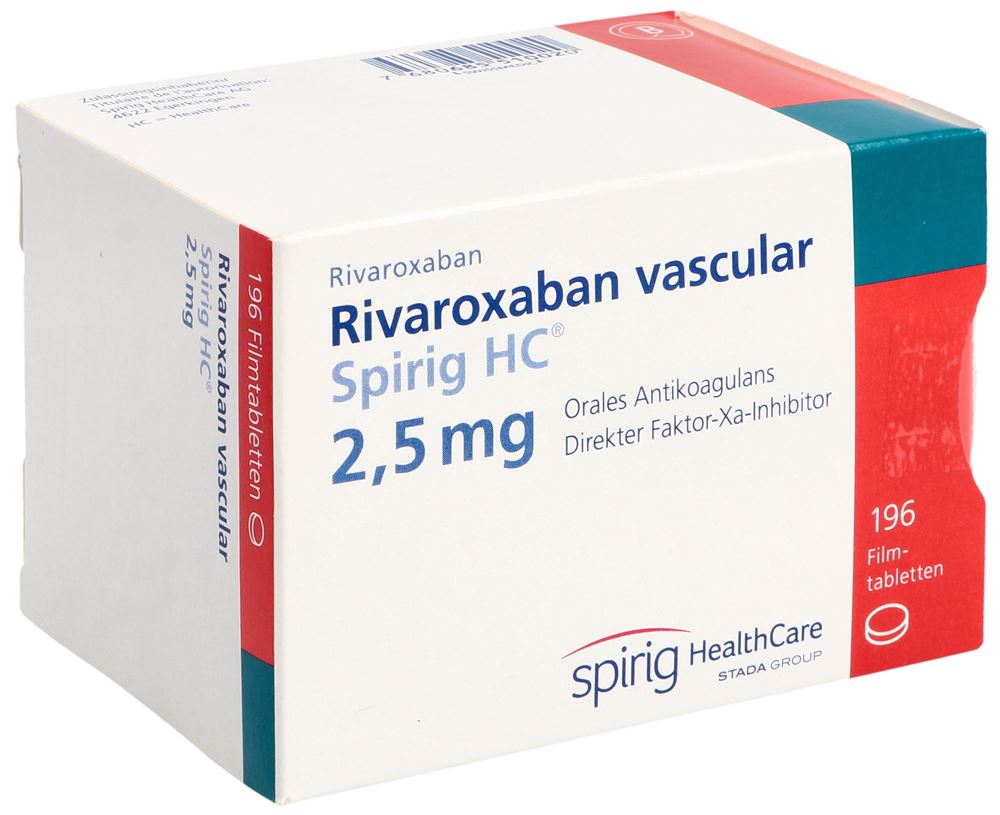 Rivaroxaban vascular Spirig HC 2.5 mg, Filmtabletten