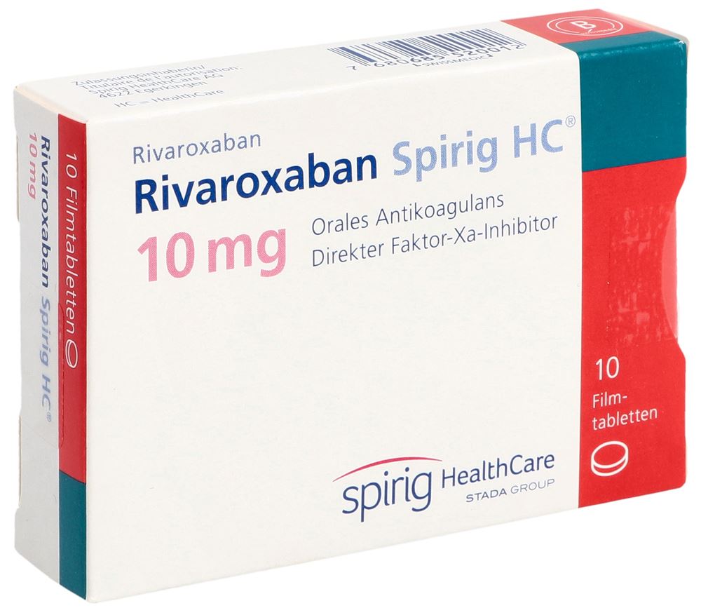 Rivaroxaban Spirig HC 10 mg, Filmtabletten