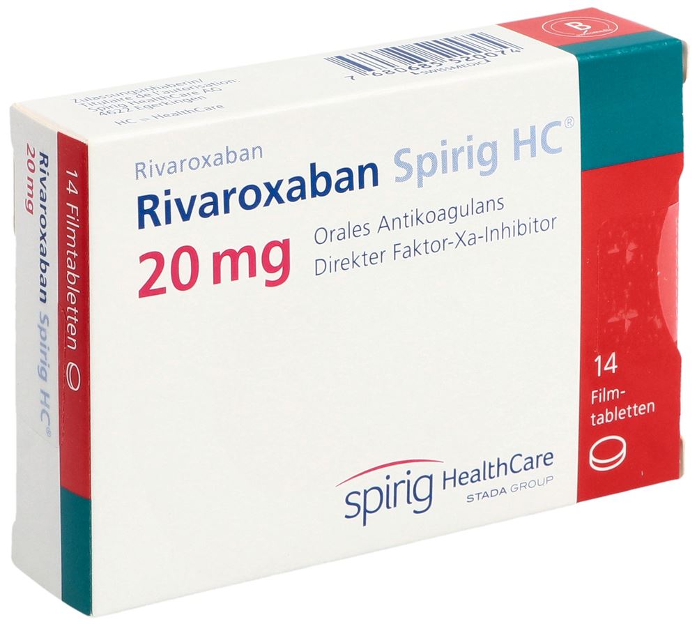 RIVAROXABAN Spirig HC cpr pell 20 mg 14 pce
