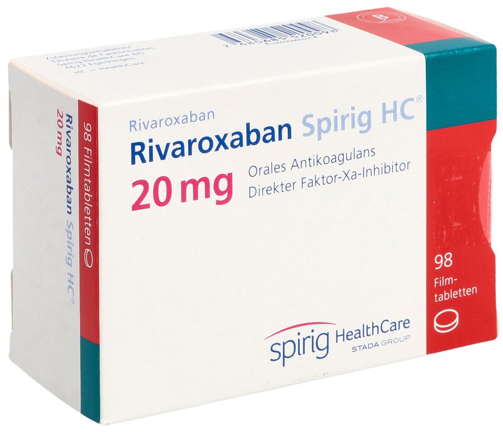 RIVAROXABAN Spirig HC cpr pell 20 mg 98 pce