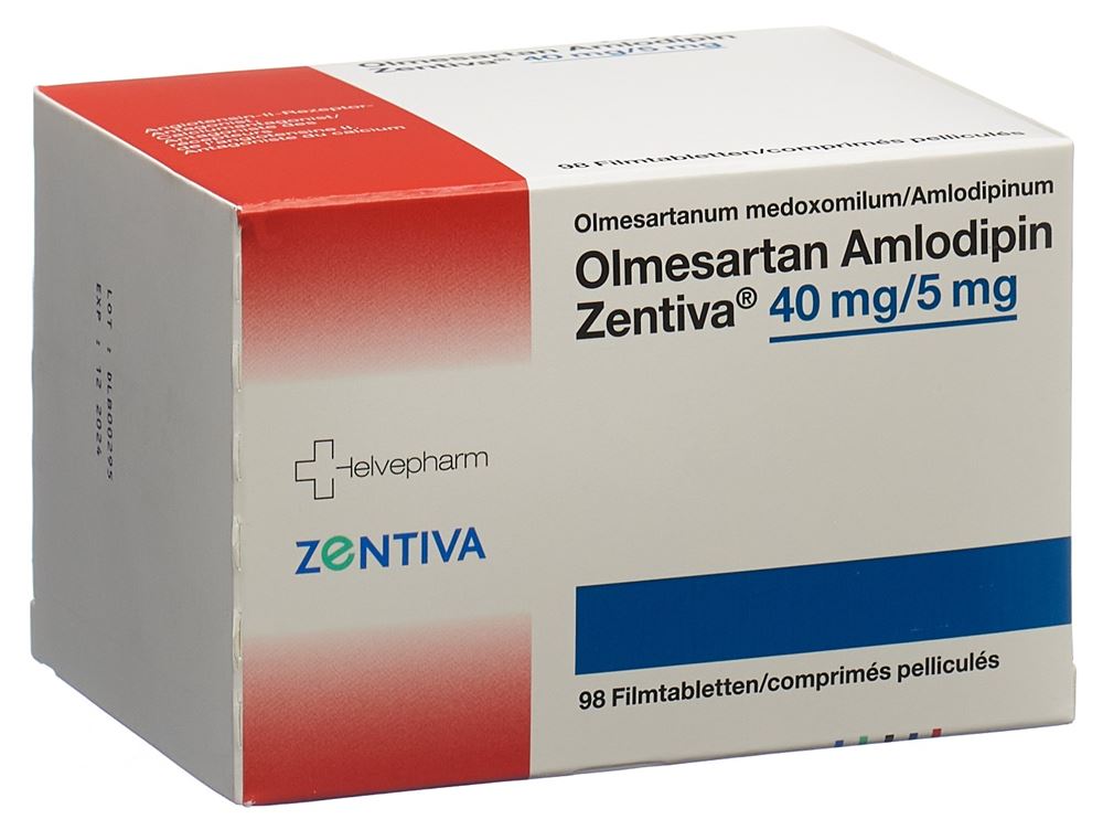 OLMESARTAN AMLO Zentiva cpr pell 40/5 mg 98 pce