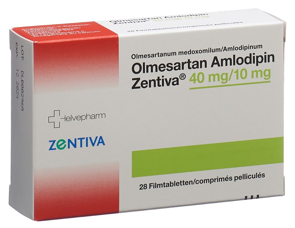 Olmesartan Amlodipin Zentiva 40 mg/10 mg, Filmtabletten
