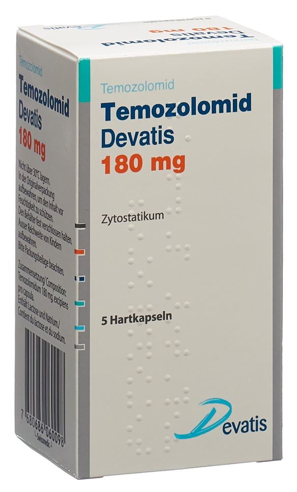 TEMOZOLOMID Devatis caps 180 mg fl 5 pce