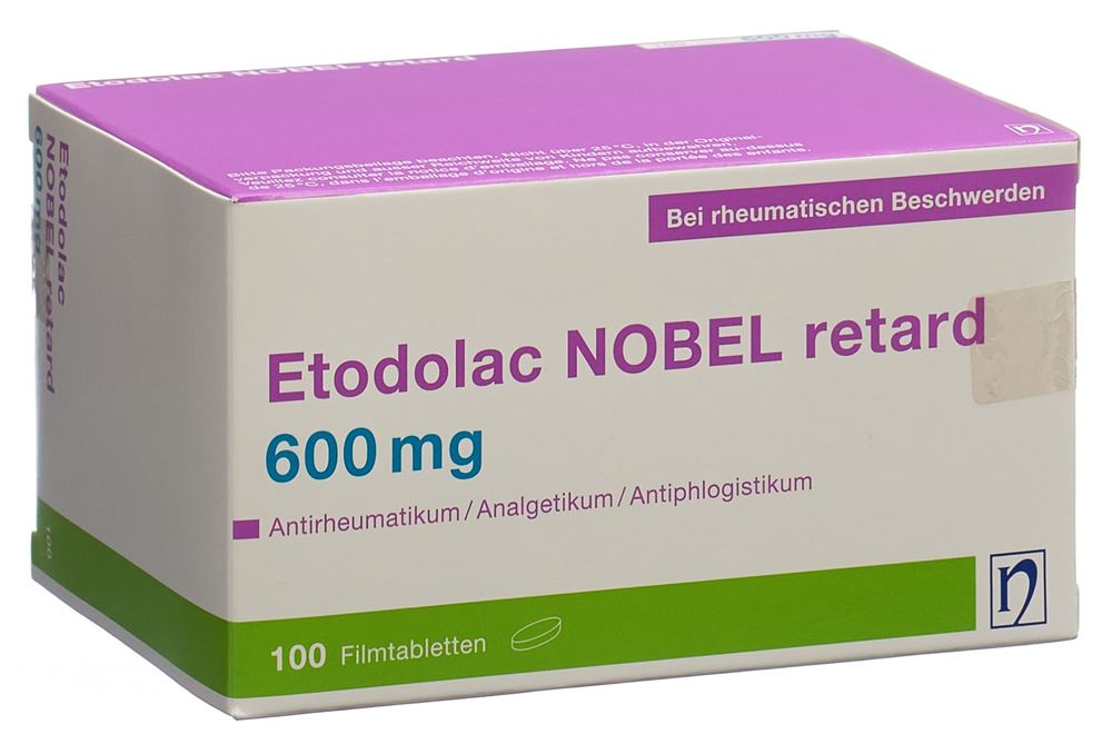 Etodolac NOBEL retard 600 mg, Filmtabletten