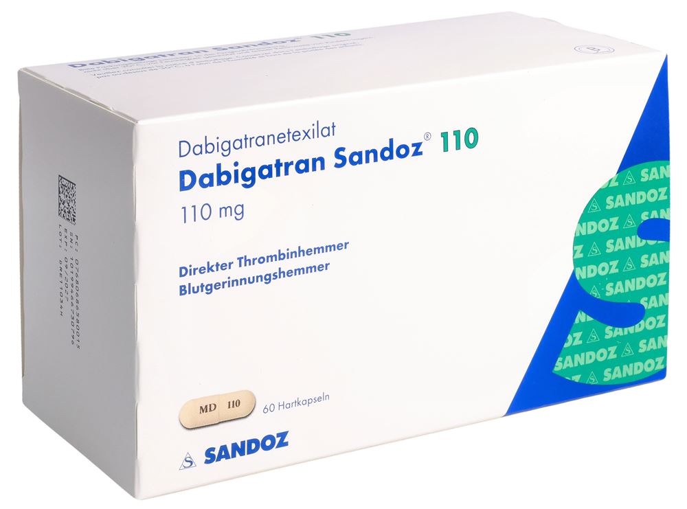 DABIGATRAN Sandoz caps 110 mg 60 pce