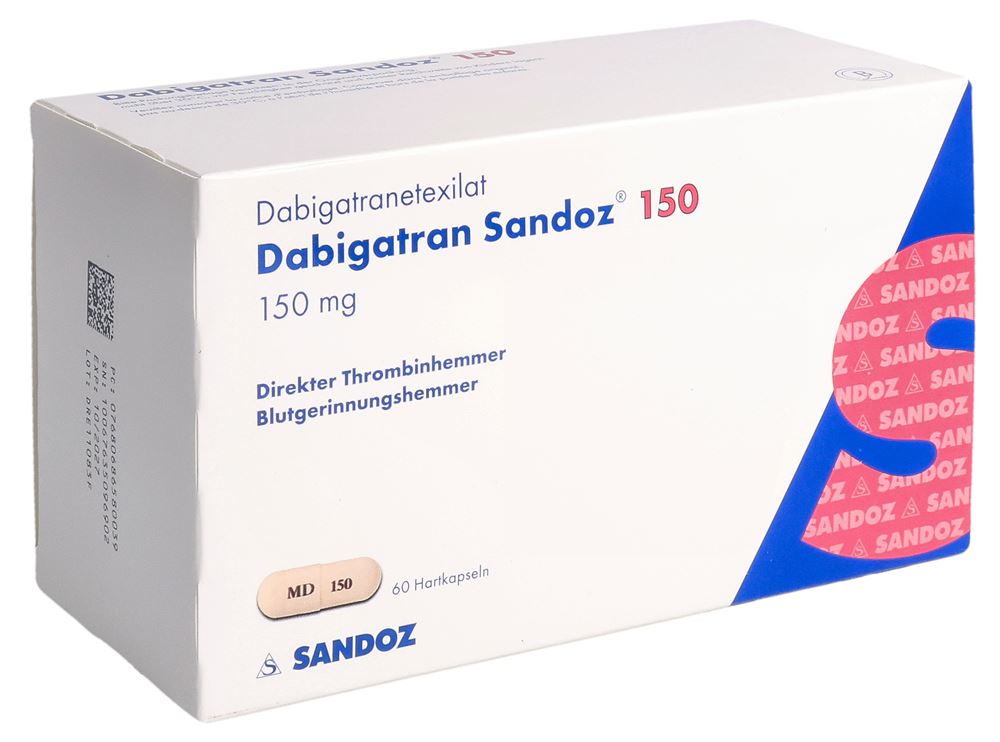 Dabigatran Sandoz 150 mg, Hartkapseln