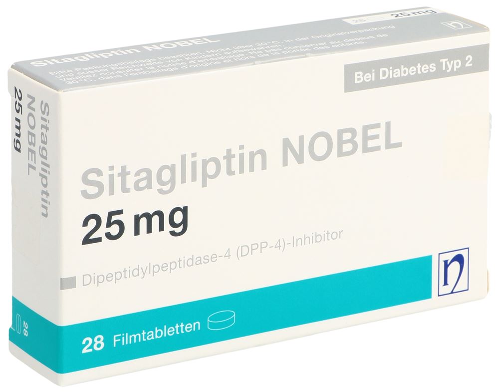 Sitagliptin NOBEL 25 mg, Filmtabletten