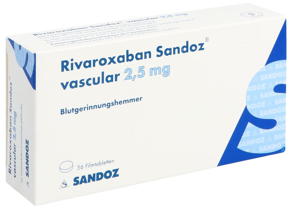 Rivaroxaban Sandoz eco vascular 2.5 mg, Filmtabletten