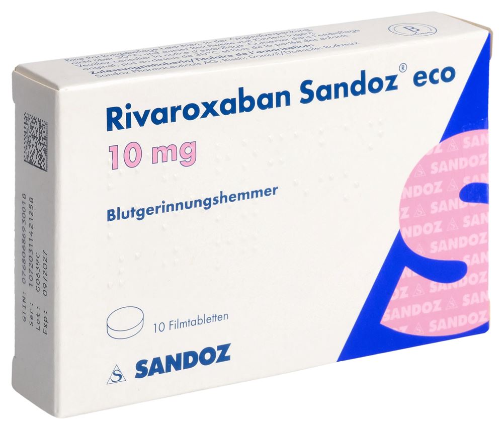 RIVAROXABAN Sandoz eco cpr pell 10 mg 10 pce