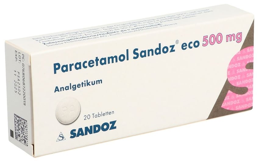 Paracetamol Sandoz eco 1000 mg, Tablette