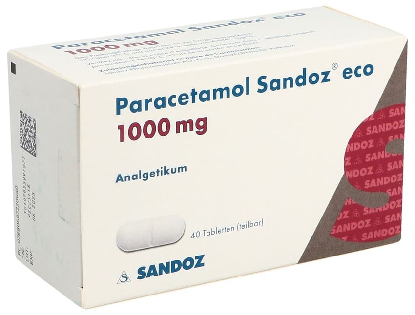 Paracetamol Sandoz eco 1000 mg, Tablette