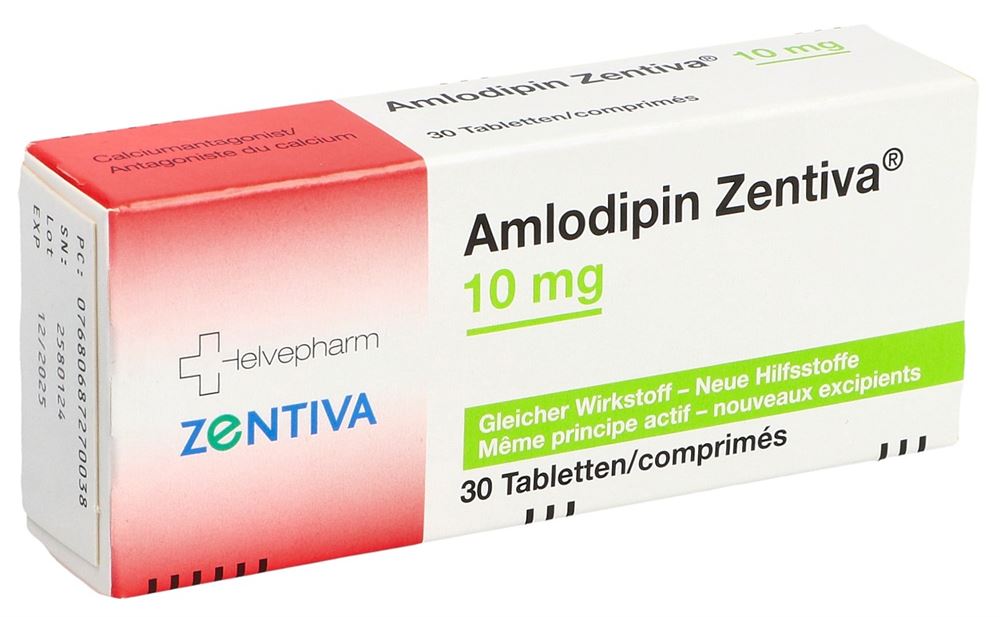 Amlodipin Zentiva 10 mg, Tabletten