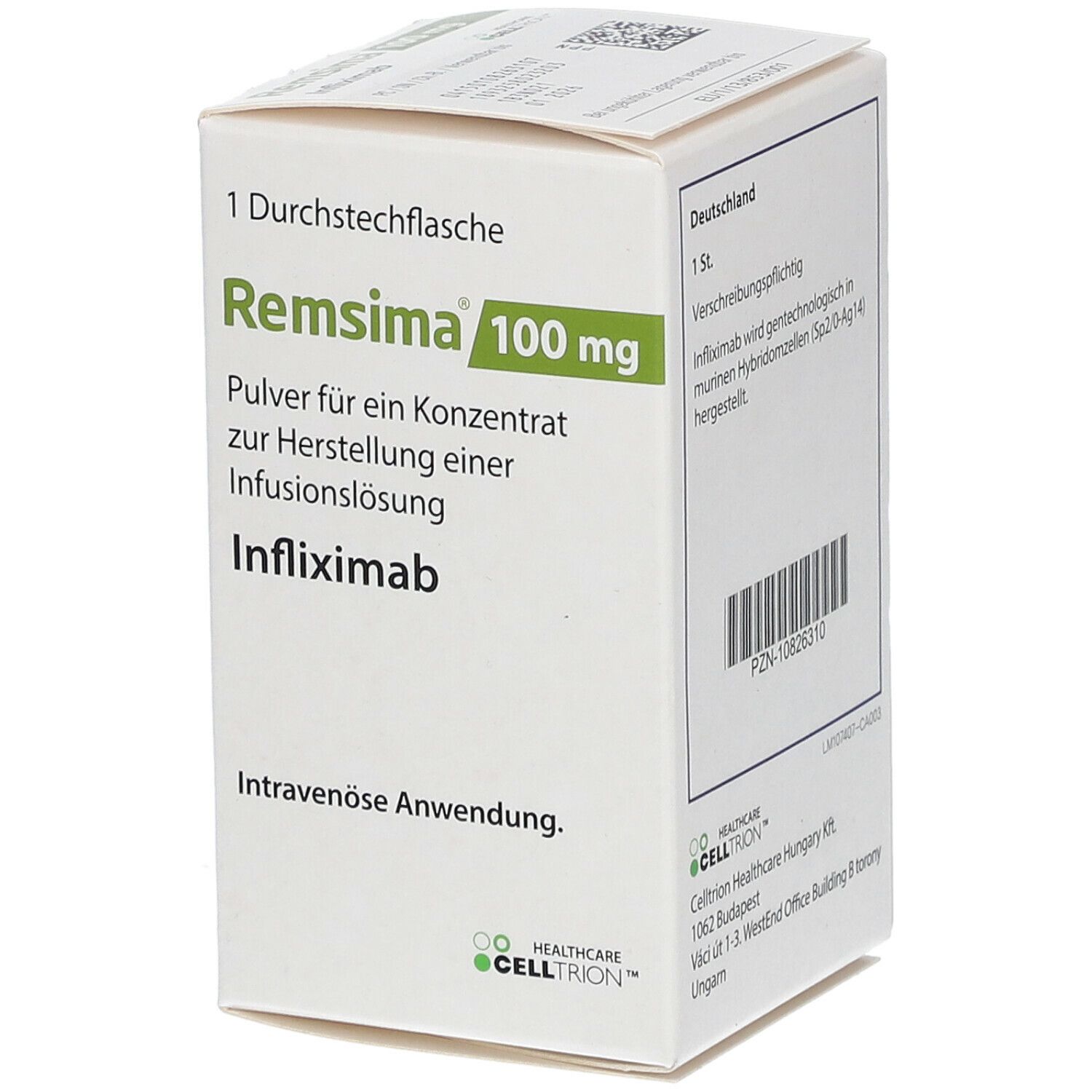 Remsima 100 mg, Pulver für ein Konzentrat zur Herstellung einer Infusionslösung