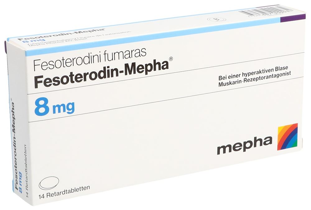 FESOTERODIN Mepha cpr ret 8 mg 14 pce