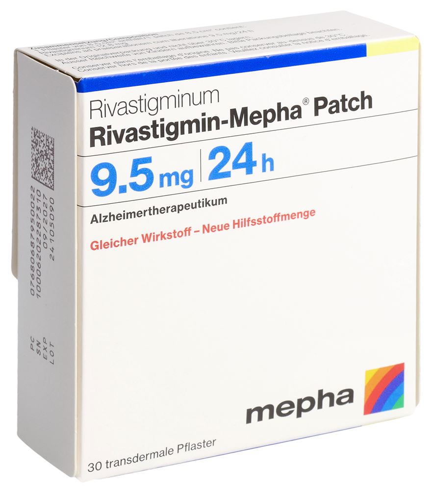 RIVASTIGMIN Mepha Patch 9.5 mg/24h TTS sach 30 pce