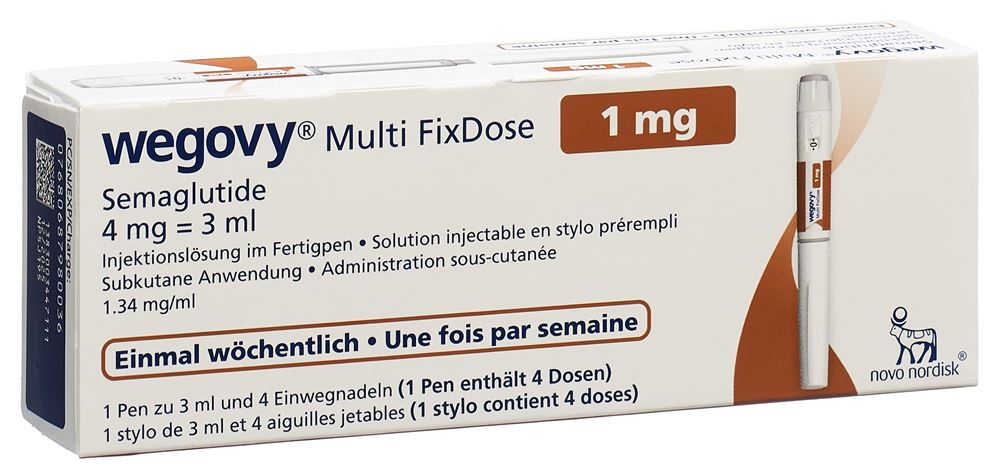Wegovy Multi FixDose 1 mg, Injektionslösung im Fertigpen
