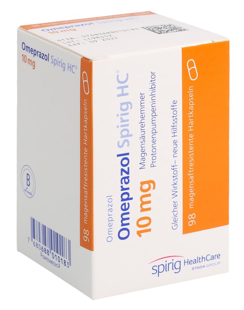 Omeprazol Spirig HC 10 mg, magensaftresistente Hartkapseln