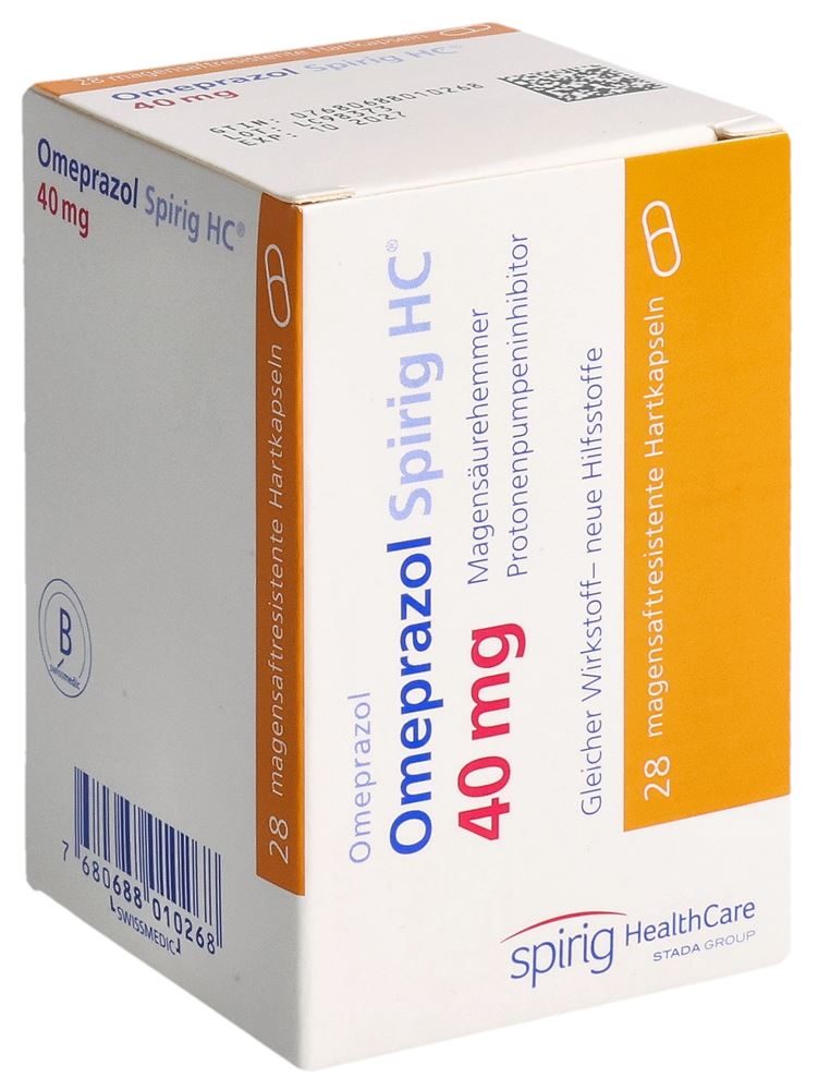 Omeprazol Spirig HC 40 mg, magensaftresistente Hartkapseln