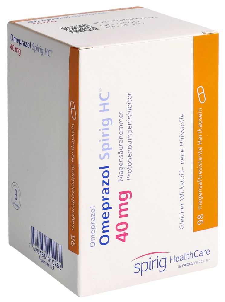 Omeprazol Spirig HC 40 mg, magensaftresistente Hartkapseln