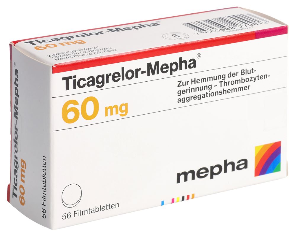 Ticagrelor-Mepha 60 mg, Filmtabletten