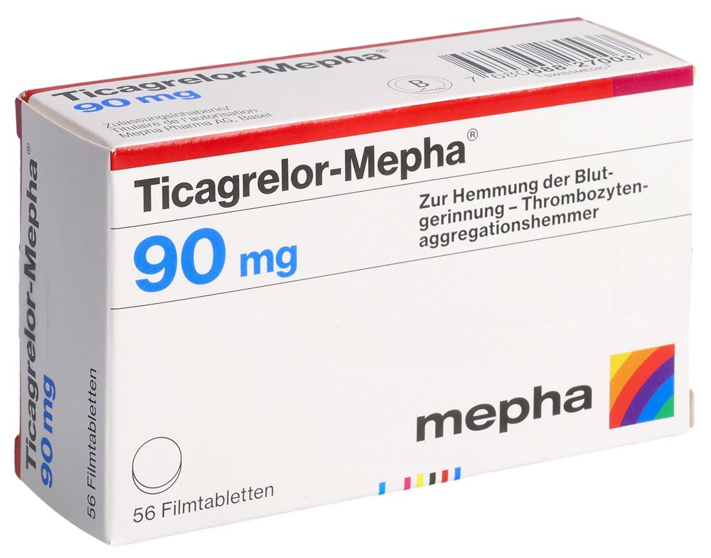 TICAGRELOR Mepha cpr pell 90 mg 56 pce