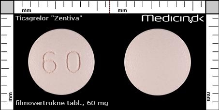 Ticagrelor Zentiva 60 mg, Filmtabletten