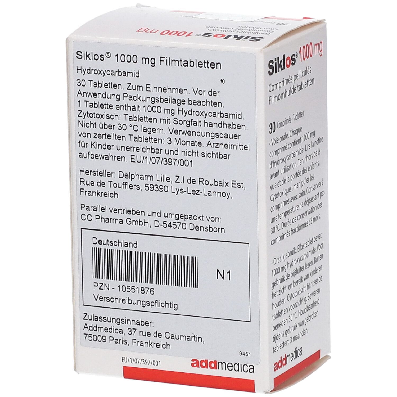 Siklos 1000 mg, comprimés filmés sécables