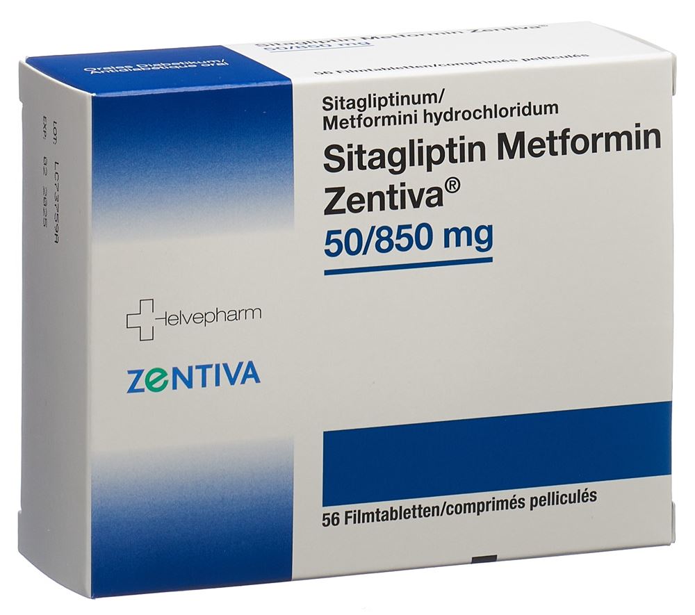 Sitagliptin Metformin Zentiva 50/850 mg, Filmtabletten