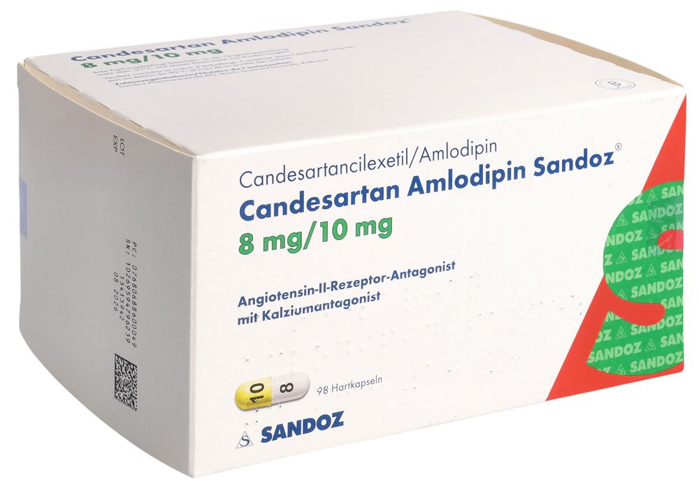 CANDESARTAN Amlodipine Sandoz caps 8/10mg 98 pce