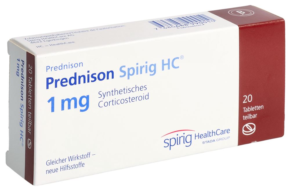 Prednison Spirig HC 1 mg, Tabletten