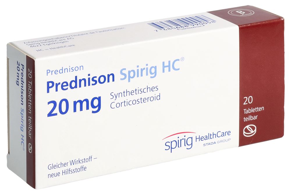 Prednison Spirig HC 20 mg, Tabletten