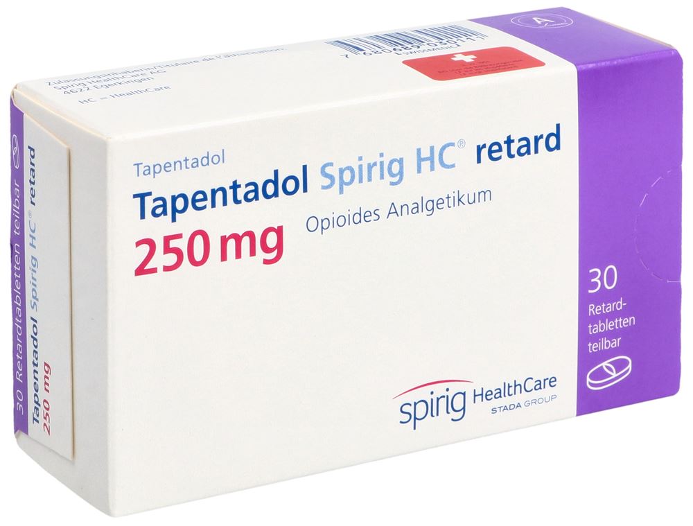 TAPENTADOL Spirig HC retard cpr ret 250 mg 30 pce