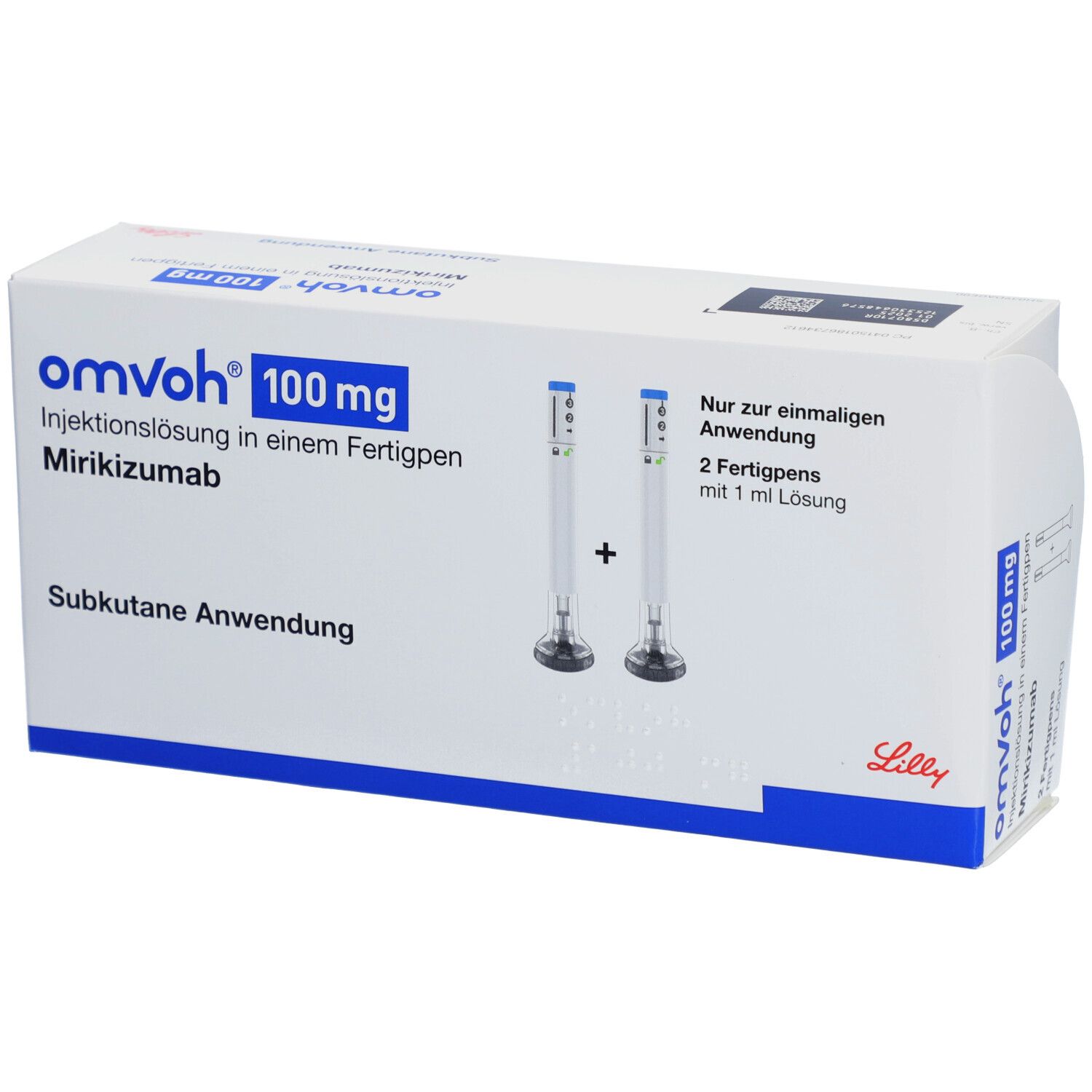 Omvoh 100 mg + 200 mg, solution injectable en seringue préremplie