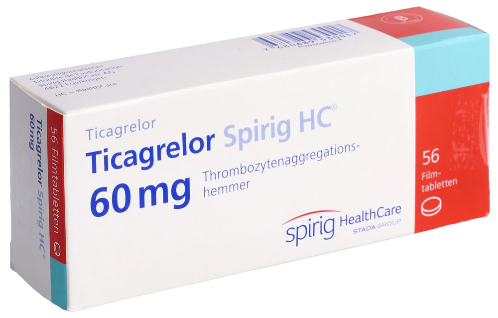 Ticagrelor Spirig HC 60 mg, Filmtabletten
