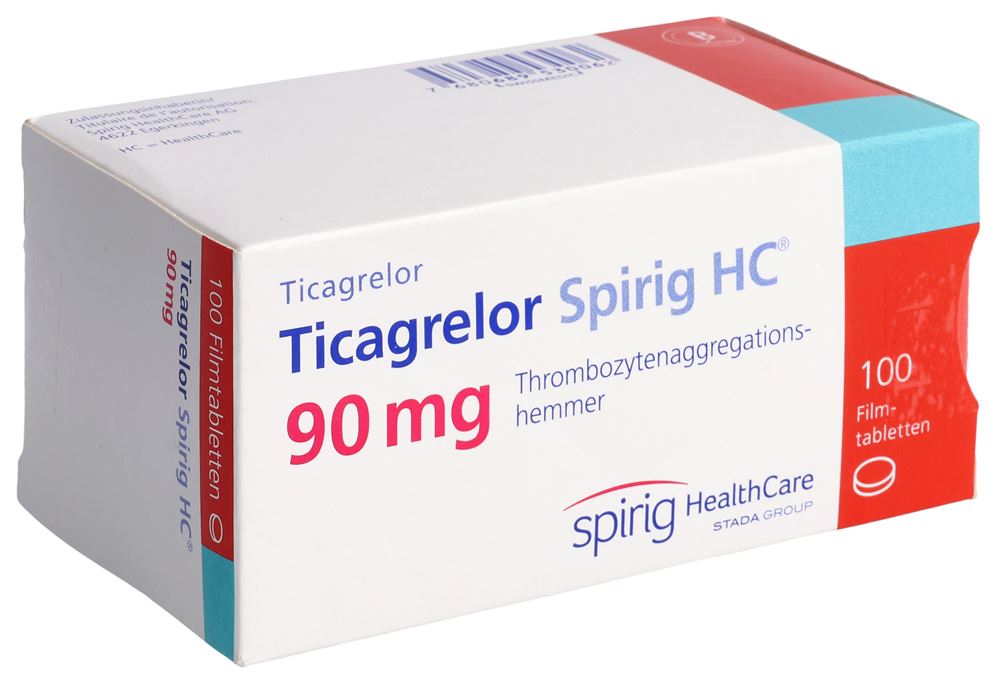 Ticagrelor Spirig HC 90 mg, Filmtabletten