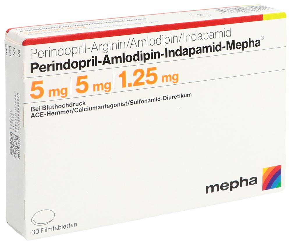 PERINDO AMLO INDAP Mepha 5/5/1.25mg 30 pce