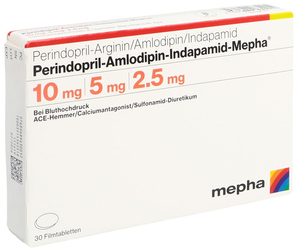 PERINDO AMLO INDAP Mepha 10/5/2.5mg 30 pce