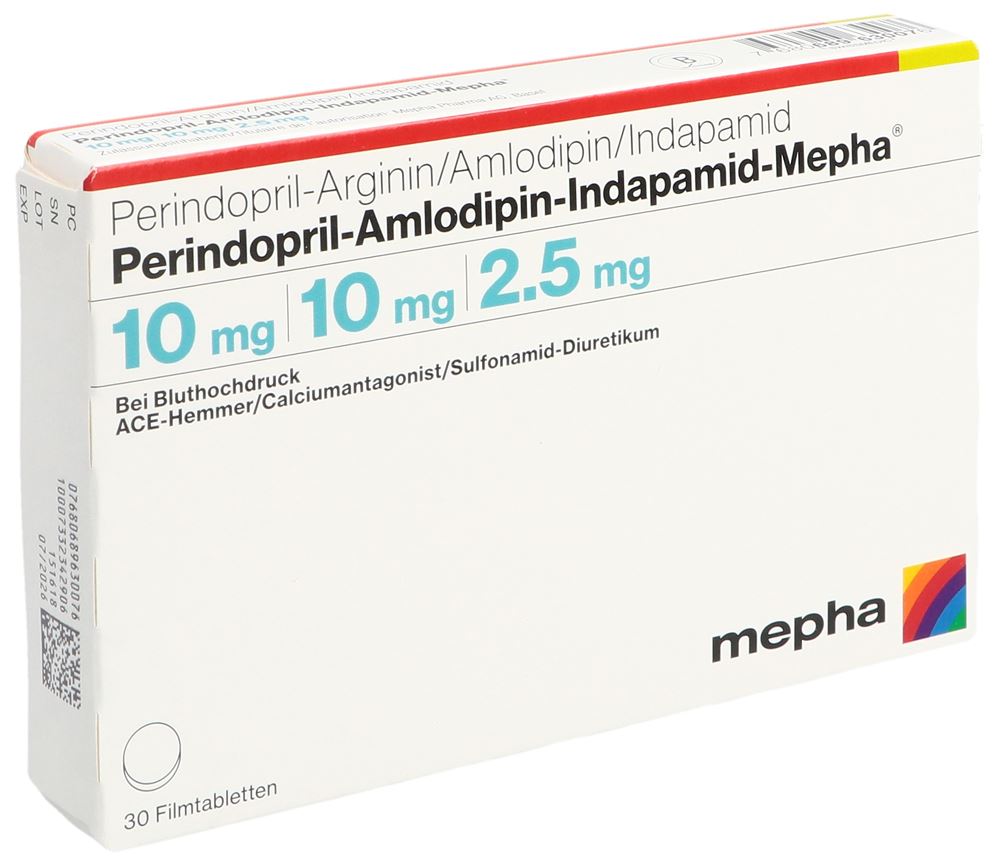 PERINDO AMLO INDAP Mepha 10/10/2.5mg 30 pce