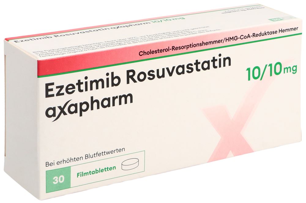 ÉZÉTIMIBE ROSUVAST axapharm cpr pell 10/10mg 30 pc