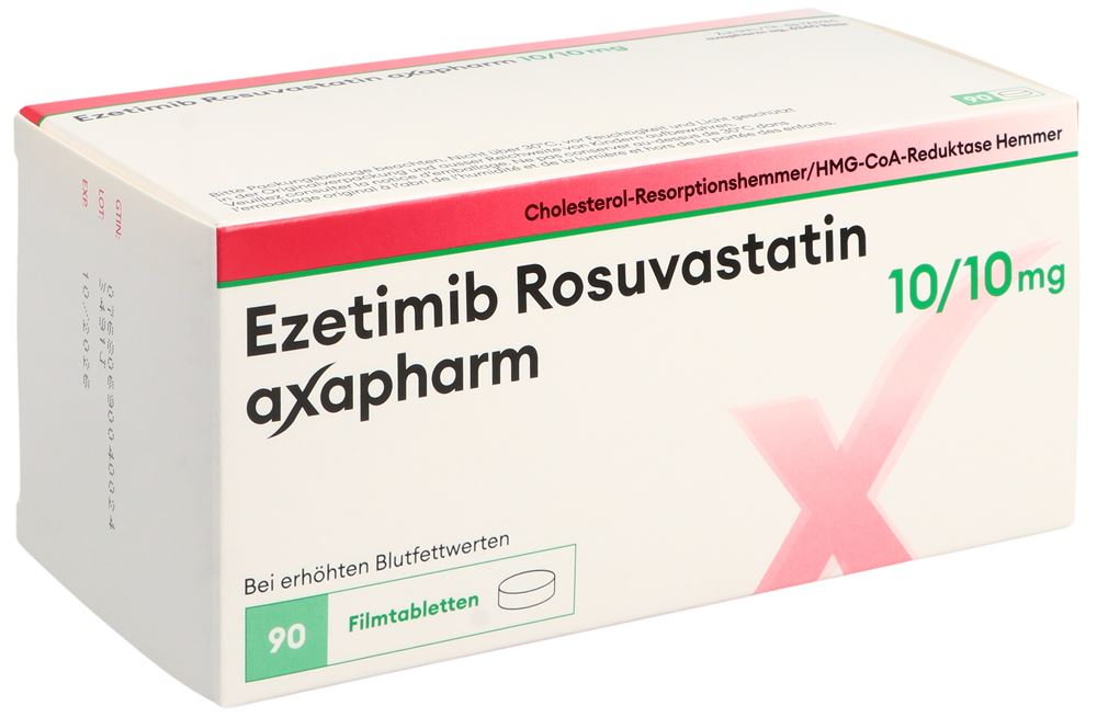 ÉZÉTIMIBE ROSUVAST axapharm cpr pell 10/10mg 90 pc