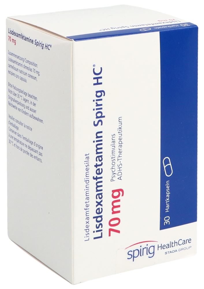 Lisdexamfetamin Spirig HC 70 mg, Hartkapseln