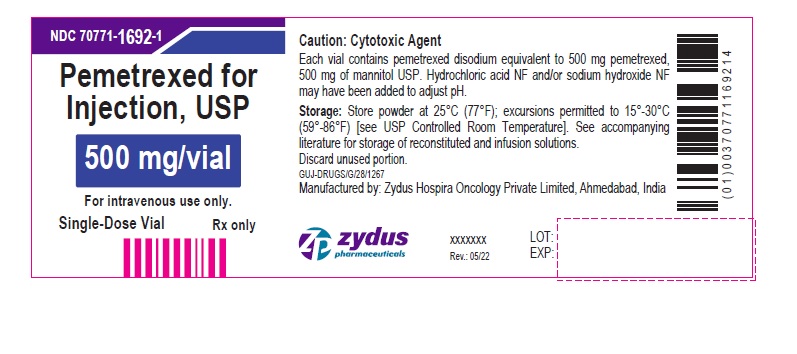 Pemetrexed liquid Zentiva 500 mg/50 ml, Infusionslösung