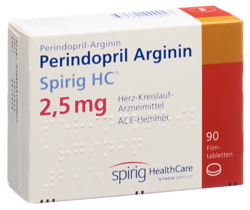 Perindopril Arginin Spirig HC 2,5 mg, Filmtabletten