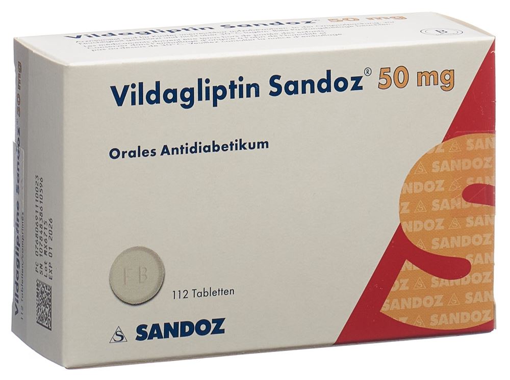 Vildagliptin Sandoz 50 mg, Tabletten