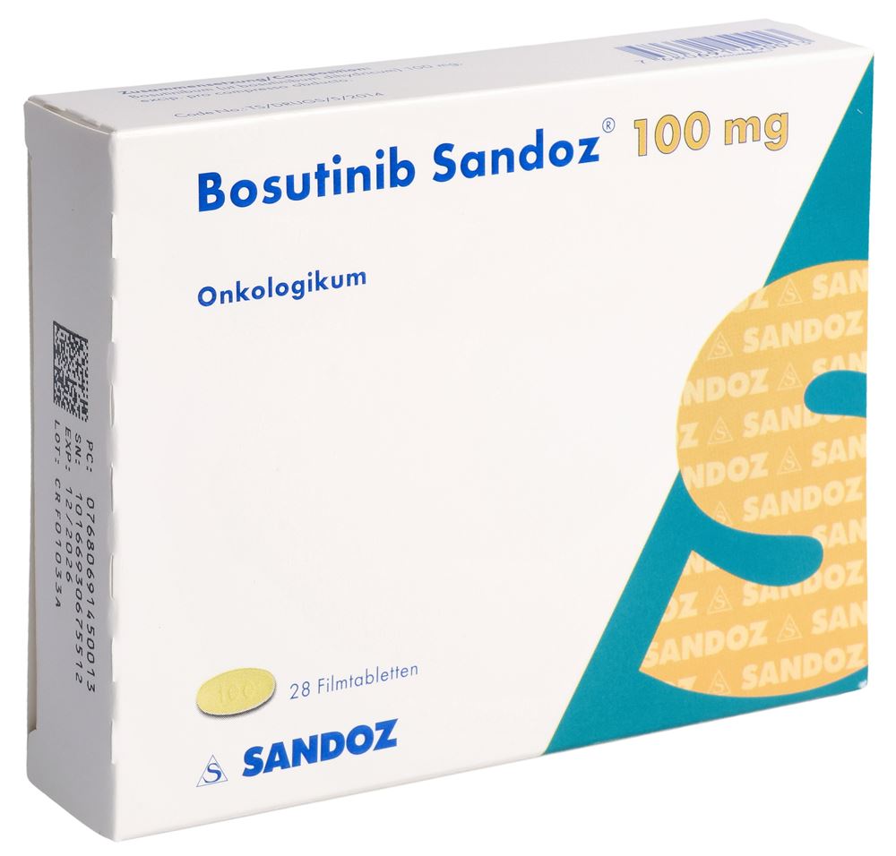 BOSUTINIB Sandoz cpr pell 100 mg 28 pce