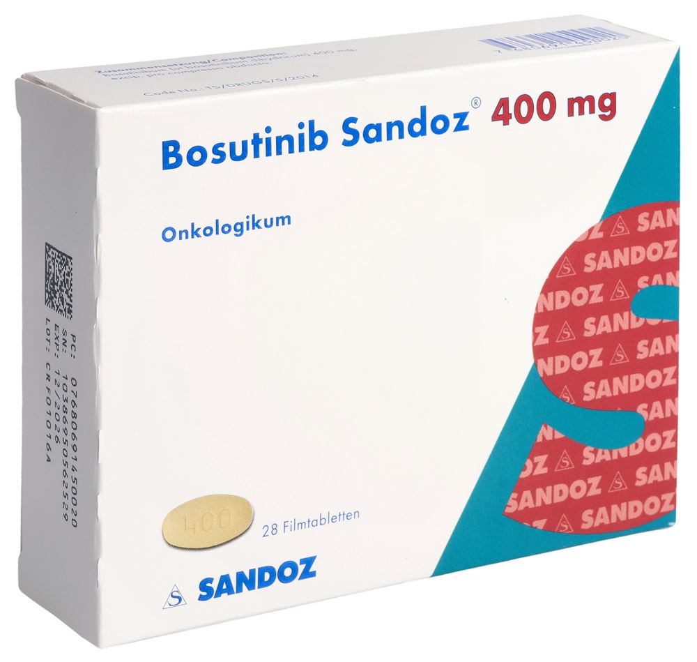 BOSUTINIB Sandoz cpr pell 400 mg 28 pce