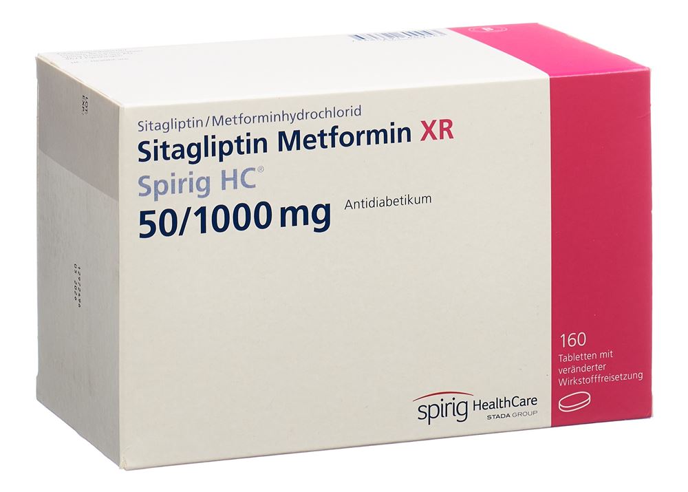 SITAGLIPTINE Metfor XR Spirig HC 50/1000mg 160 pce