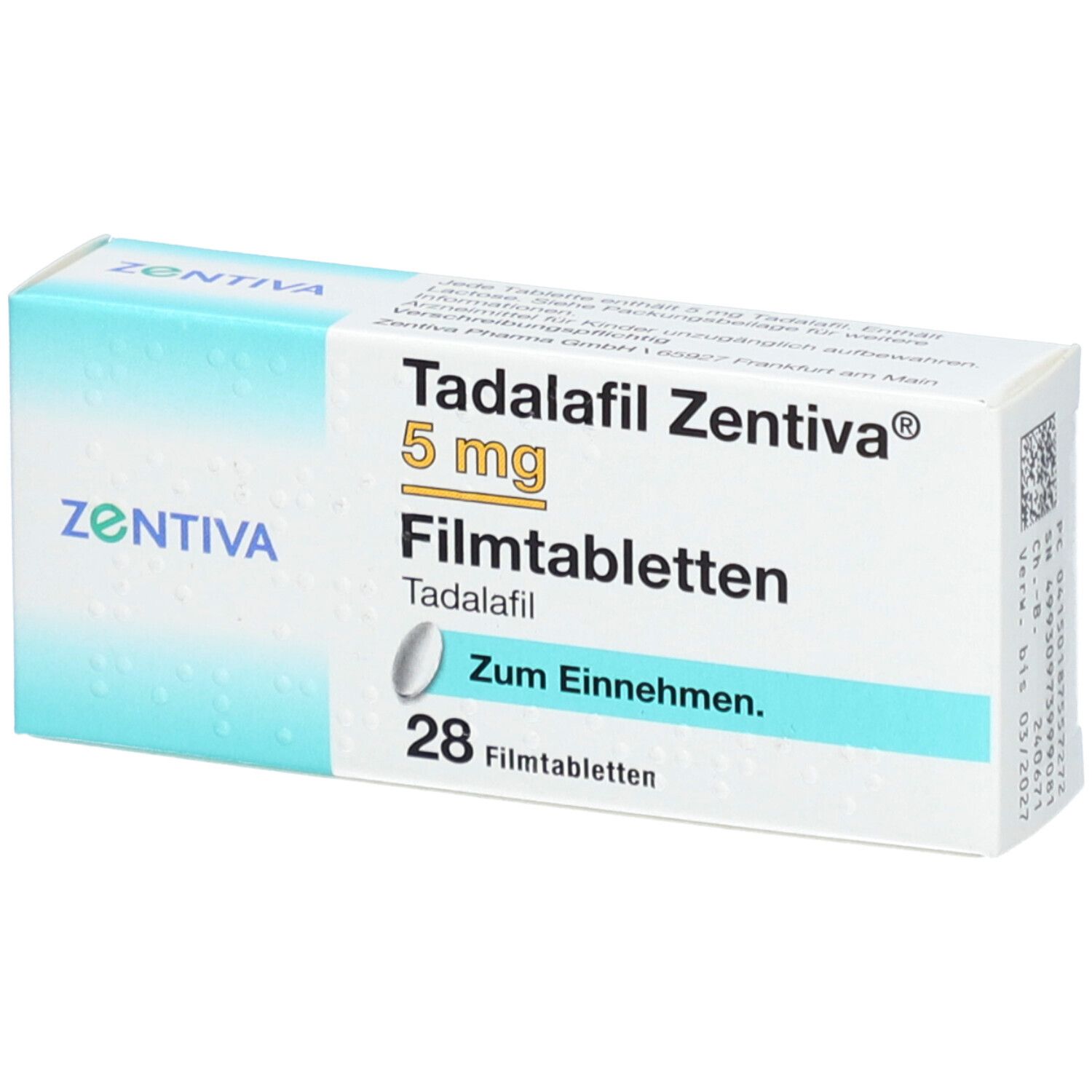 Tadalafil Zentiva 2,5 mg, Filmtabletten
