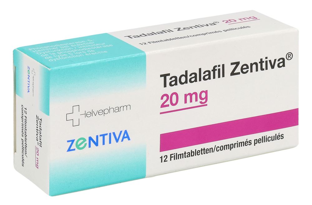 Tadalafil Zentiva 20 mg, Filmtabletten