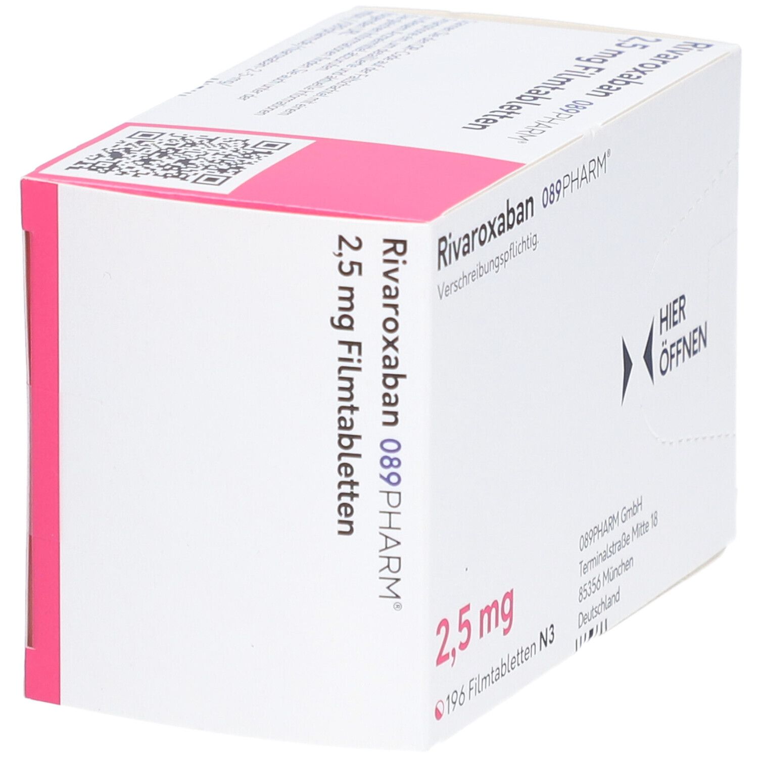 Rivaroxaban vascular Bayer 2.5mg, Filmtabletten